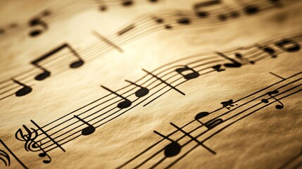 Obraz premium Musical notes are represented on sheet music using a treble clef. Icons of musical notes are often used to symbolize music or to represent specific notes in a musical piece. 