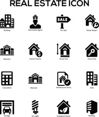 Buildings Line Editable Stroke Icons Set. Real Estate, House, Home, Apartment, Hospital, Hotel, Cityscape, Downtown, Museum, Mosque, Church, Pagoda. Architecture Buildings Icons Vector Illustration
