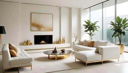 Photo interior modern design room 3d illustration