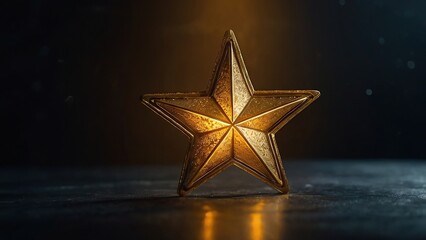 New Free stars in the night sky Golden new star 3d