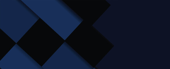 Obraz premium Randomly shifted black cube boxes blocks background wallpaper banner with copy space. vector