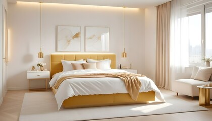 Photo interior modern design room 3d illustration