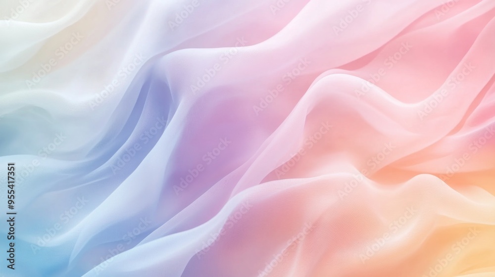 Aufkleber Abstract gradient background with soft pastel colors blending smoothly, perfect for text overlay