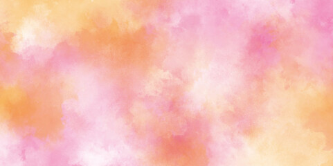 pastel watercolor with digital painted for template design, abstract old paper texture design and Light brown concrete background texture wallpaper, Abstract background with orange wall texture.