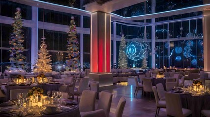 Elegant Christmas Dinner in Modern Luxury Setting - Generaited AI