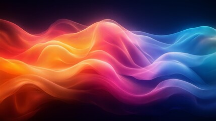 Fototapeta premium Colorful Abstract Waves Generative AI