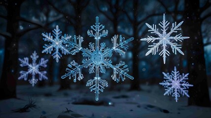 Intricately Detailed Snowflake in a Winter Wonderland. Generated AI