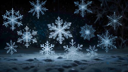 Intricately Detailed Snowflake in a Winter Wonderland. Generated AI