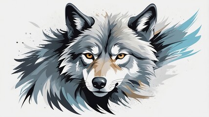 Fototapeta premium A vector illustration of wolf head ,perfect for logo 