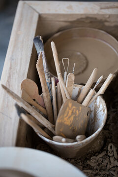 Tools used in pottery making