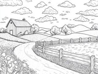 Fototapeta premium Peaceful Rural Scene