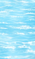 The sunlight hits the sea and creates a sparkle light. Sea surface with small waves and light reflections, Water surface and Wave line, seascape 