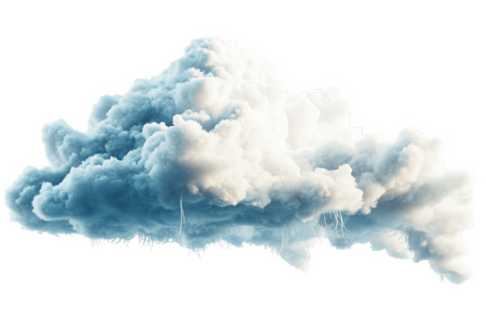 A large, dramatic, and ominous storm cloud with lightning bolts.