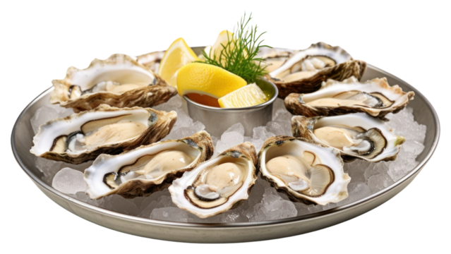 PNG Seafood seafood oyster plate.
