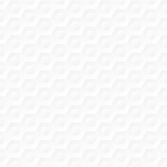 Abstract white background geometric seamless vector pattern. White and grey honeycomb geometric texture for poster, advertising, cover, banner, presentation, flyer.