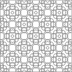 Striped patterns. Digital design.Black and white pattern for web page, textures, card, poster, fabric, textile.White wallpaper.