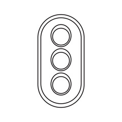 Vertical Traffic Light vector emoji symbol illustration