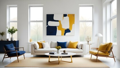 Photo interior modern design room 3d illustration