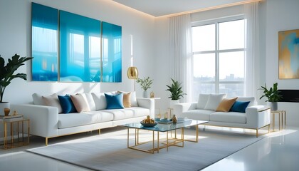 Photo interior modern design room 3d illustration