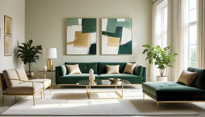 Photo interior modern design room 3d illustration