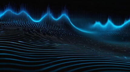 Sound Wave Rippling Through Darkness