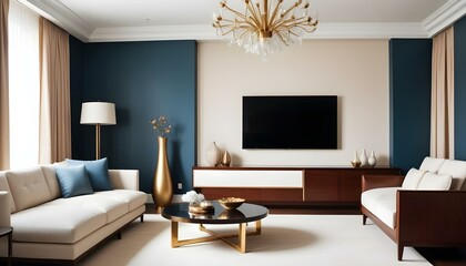 Photo interior modern design room 3d illustration