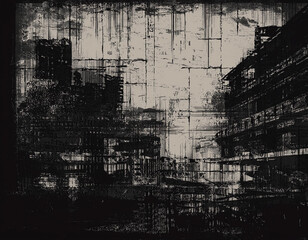 Obraz premium Gritty Urban Texture Abstract Rough Concrete Background with Distressed Industrial Dark City Vibe