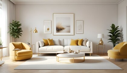 Photo interior modern design room 3d illustration