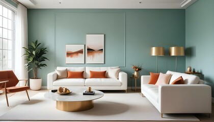 Photo interior modern design room 3d illustration