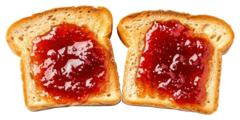 PNG Tasty toasted bread with jam ketchup food white background.