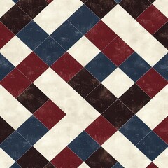 Argyle pattern in classic shades of navy, maroon, and cream, providing a preppy, sophisticated look. 