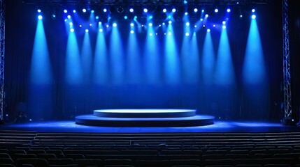 Illuminated Stage With Podium