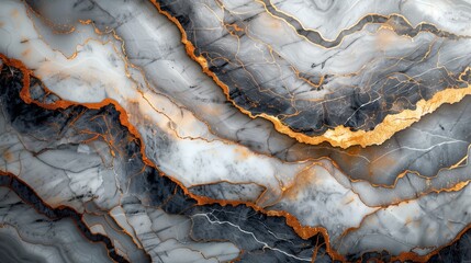 Obraz premium black and white marble with gold veins, decor, skinali, kitchen apron. Marble wall, countertop