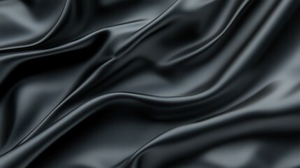 Fototapeta premium A black fabric with a shiny texture