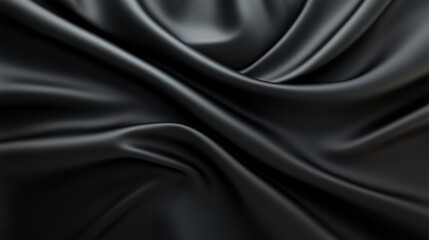 A black fabric with a pattern of lines and swirls