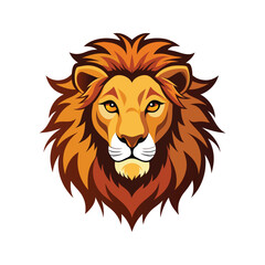Lion head color vector illustration style design
