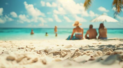Holiday scene on the beach 
