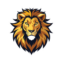 Lion head color vector illustration style design