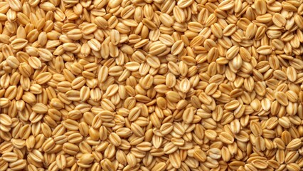 Fototapeta premium Toasted oats texture close-up for culinary uses and healthy eating