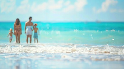 Holiday scene on the beach 