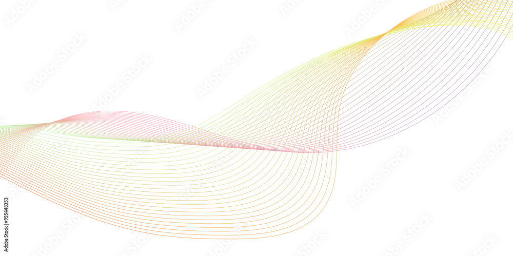 Canvas Prints technology, data science, geometric line pattern, abstract wave background with business lines, shin