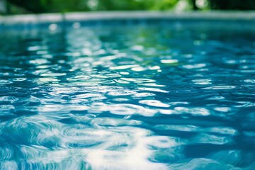 Obraz premium A tranquil scene of rippling blue water reflecting bright light, evoking peace and serenity in nature.