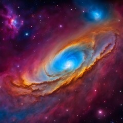Obraz premium A very vibrant and colorful galaxy