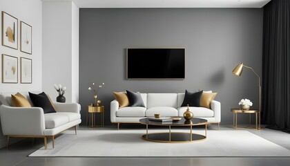 Photo interior modern design room 3d illustration