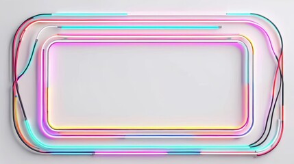 Group of Multicolored Frames on White Surface