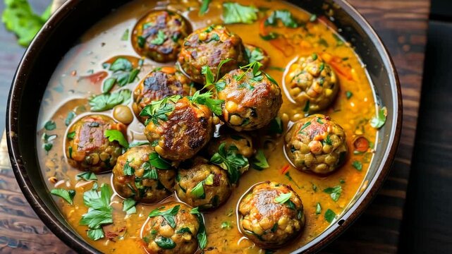 Delicious meatless lentil kofta curry recipe perfect for healthy eating at home