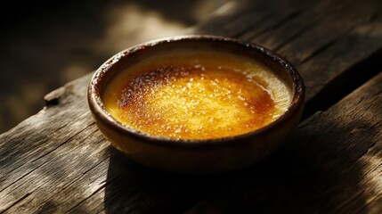 Creamy Delight: A Close-Up of a Delicious Creme Brulee