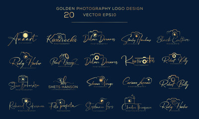 	Luxury editable Photography signature Logo design vector EPS10