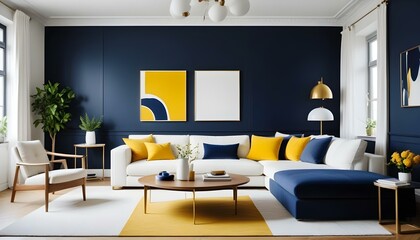 Photo interior modern design room 3d illustration