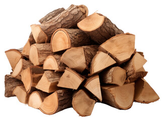 PNG Pile of firewood lumber white background deforestation.